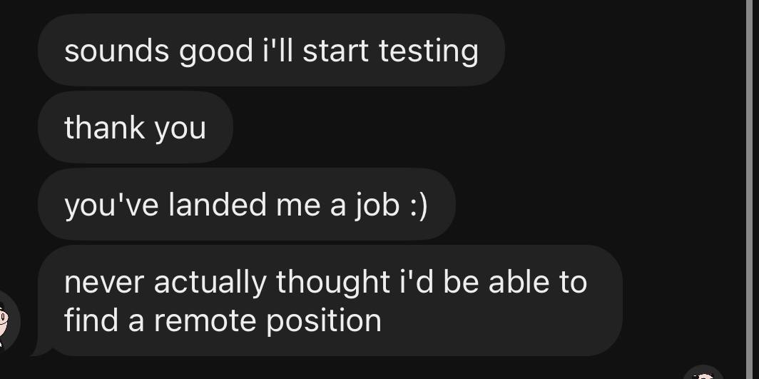 Proof screenshot: Remote job landed after starting the system.