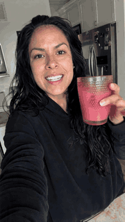 AI UGC creator presenting a drink