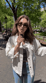 AI UGC creator filming outdoors