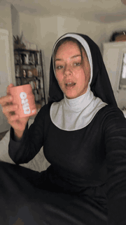 AI UGC creator reviewing a product